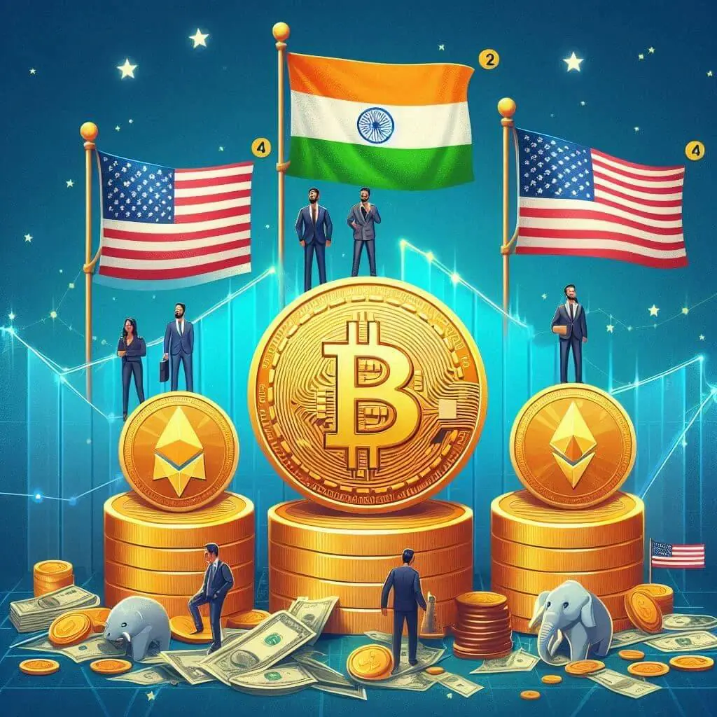 India auf Platz 1 und die Vereinigten Staaten auf Platz 4 bei der Krypto-Adoption