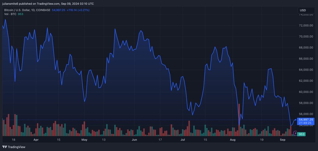 Bitcoin-Kursdiagramm September 2024