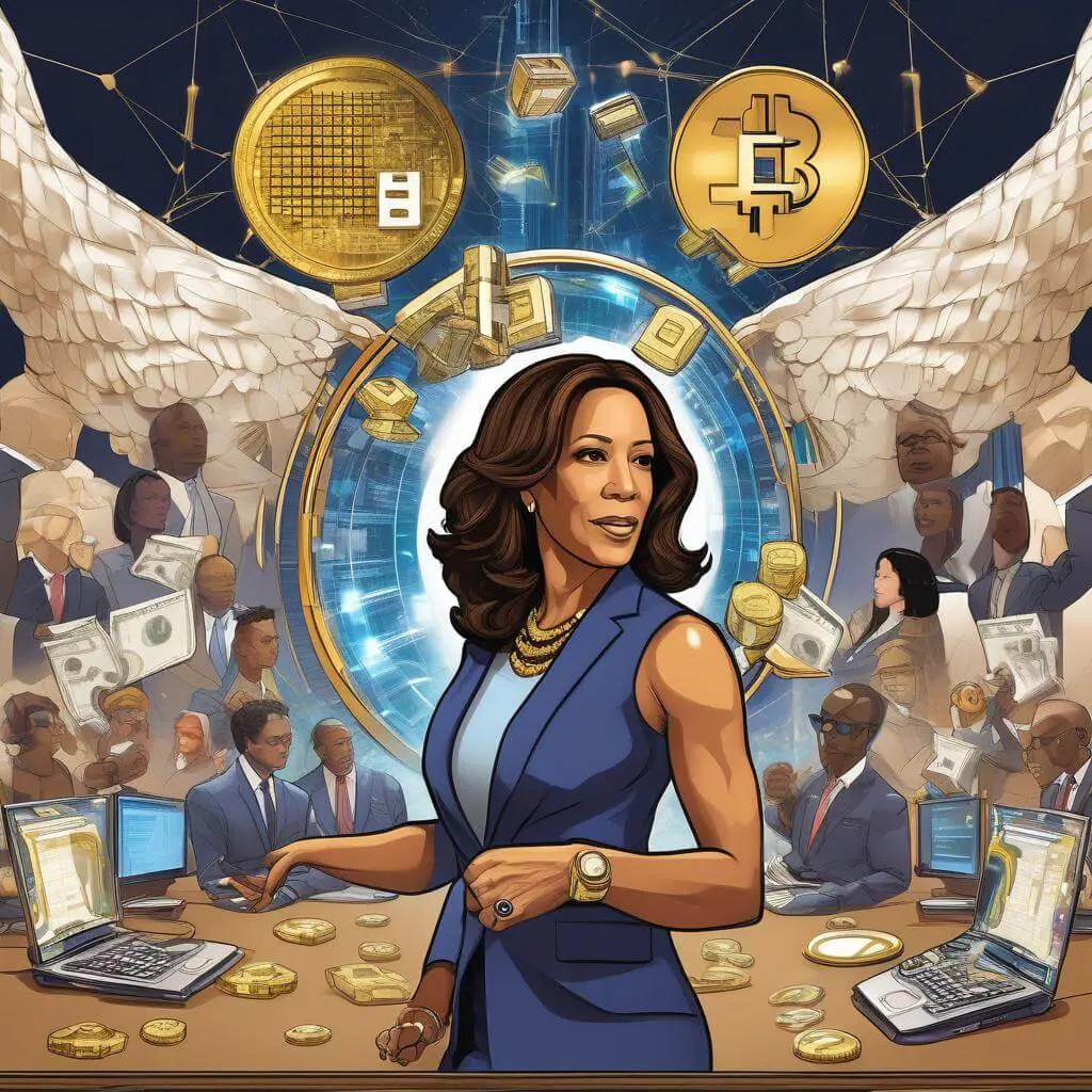 Blockchain-Giganten vereinen sich: 100.000 € für Kamala Harris Fonds