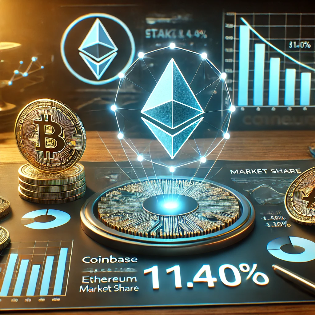 Alles über den Marktanteil von Coinbase von 11,40 % beim Ethereum-Staking