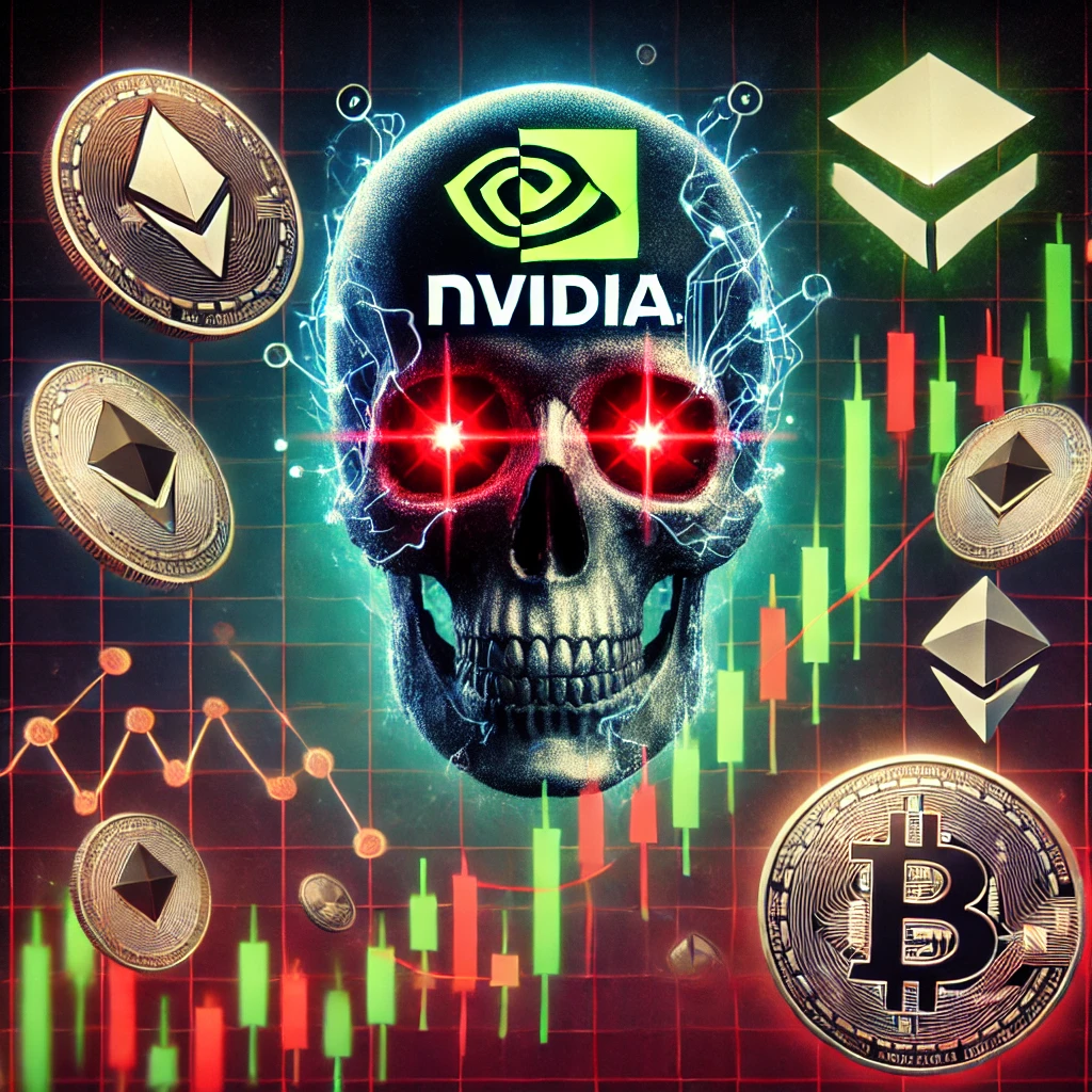 Nvidia bildet Death Cross, doch AI-Kryptowährungen steigen